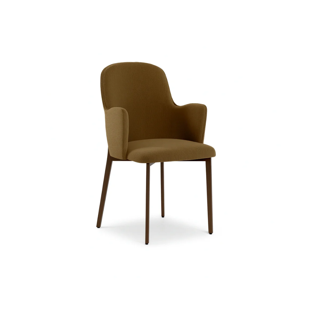 Bressanone - Set di 4 sedie gambe bronzo