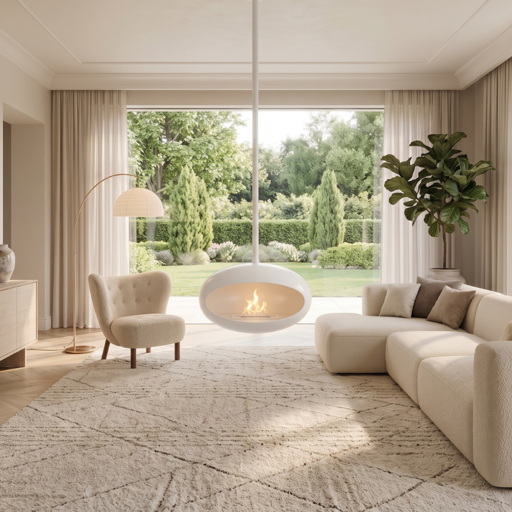 Stilo - Biocamino da soffitto