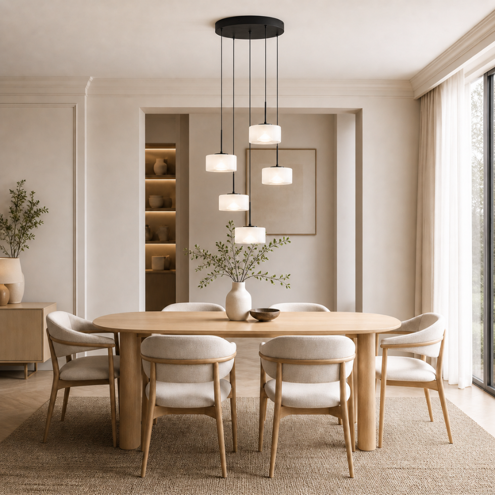 Moneglia - Lampada a sospensione 5 diffusori