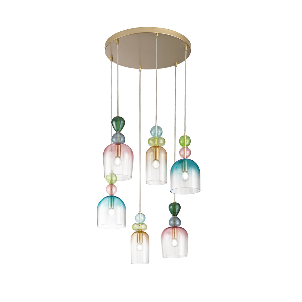Nardò - Lampada a sospensione 6 diffusori