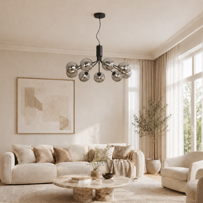 Surbo - Lampada a sospensione 9 diffusori