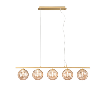 Surbo - Lampada a sospensione lineare 5 diffusori