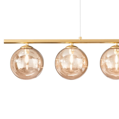 Surbo - Lampada a sospensione lineare 5 diffusori