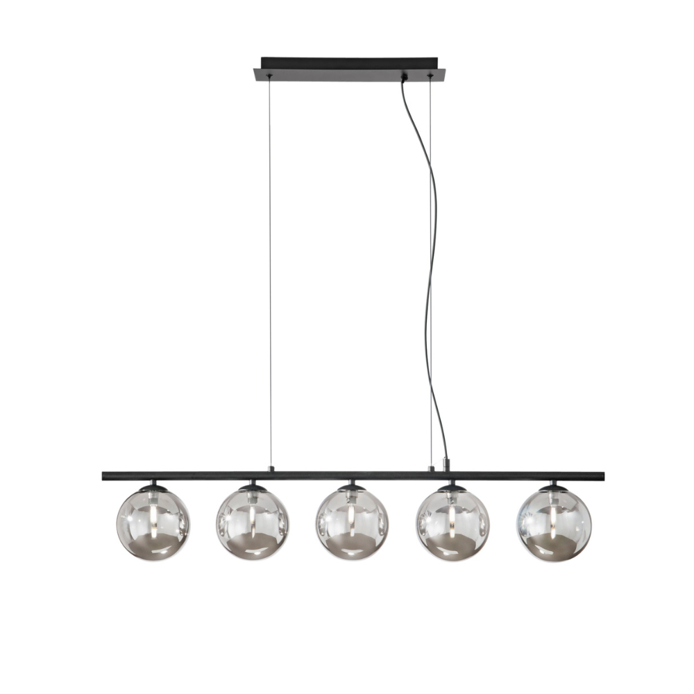 Surbo - Lampada a sospensione lineare 5 diffusori