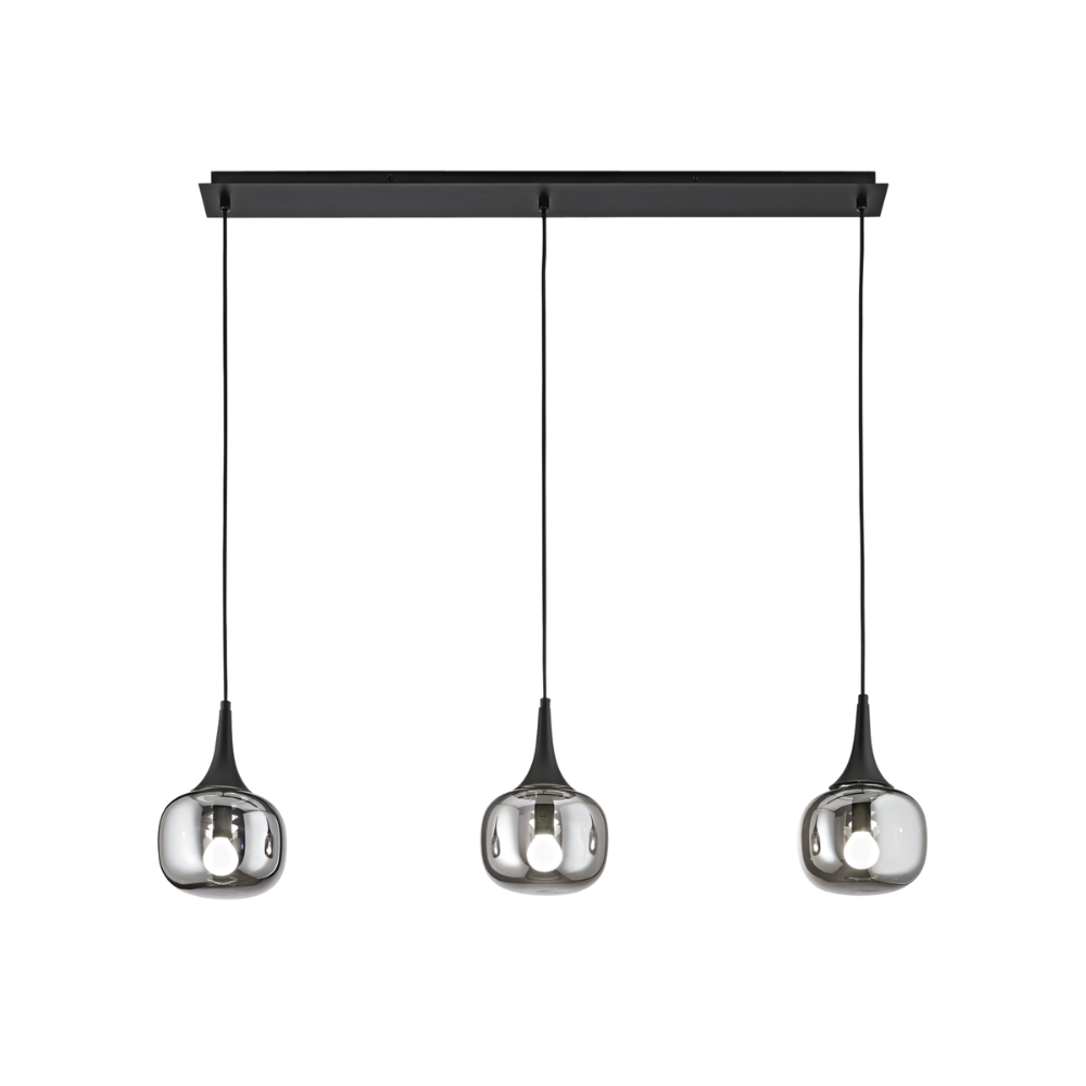 Latiano - Lampada a sospensione lineare 3 diffusori