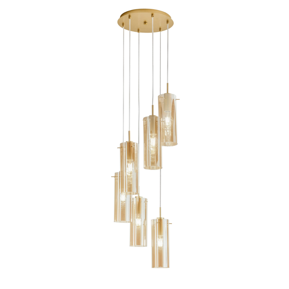 Dorgali - Lampada a sospensione 6 diffusori