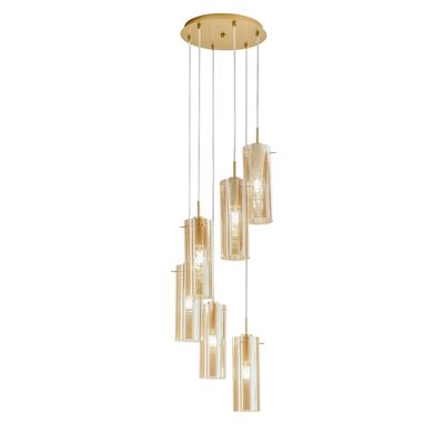 Dorgali - Lampada a sospensione 6 diffusori
