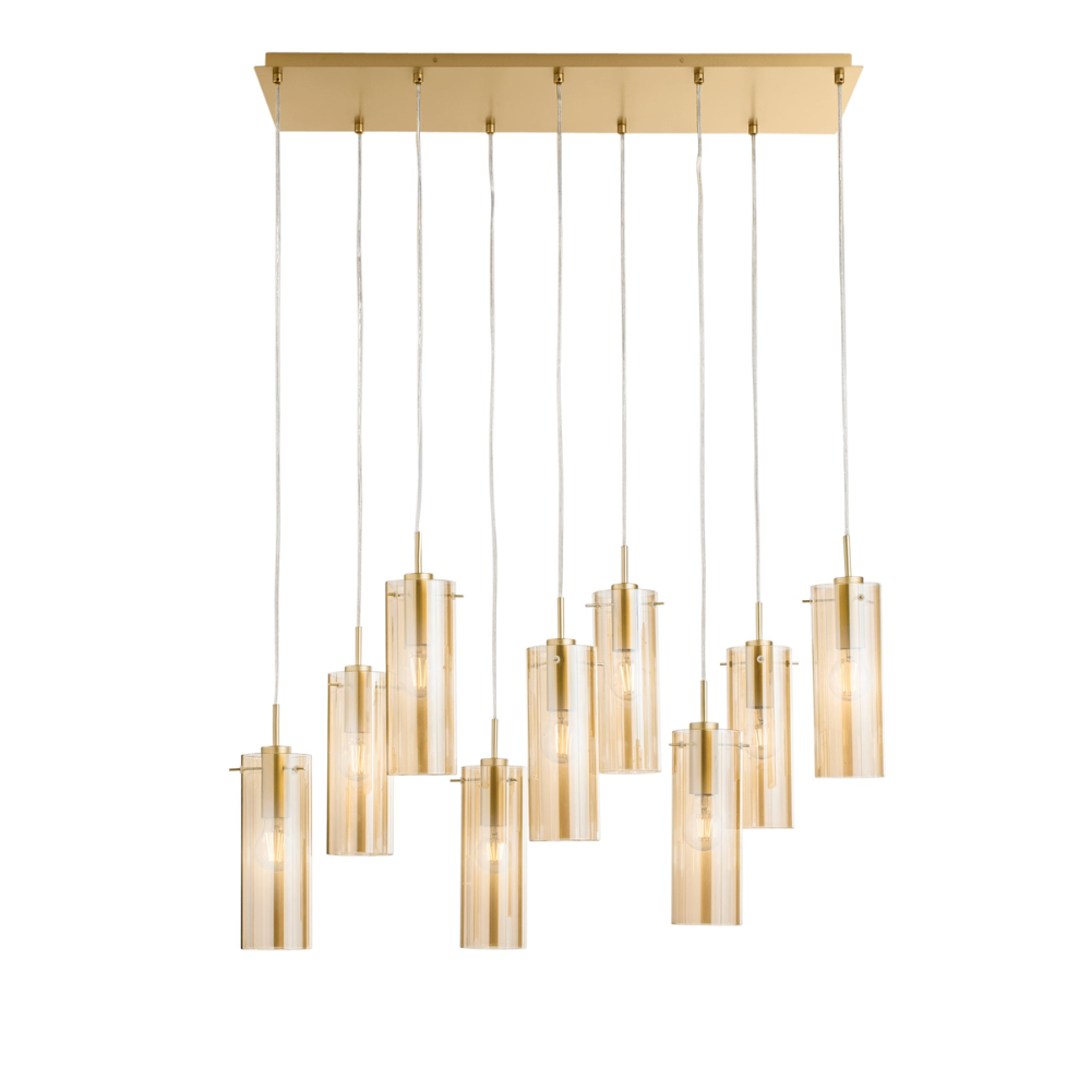 Dorgali - Lampada a sospensione 9 diffusori