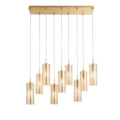 Dorgali - Lampada a sospensione 9 diffusori
