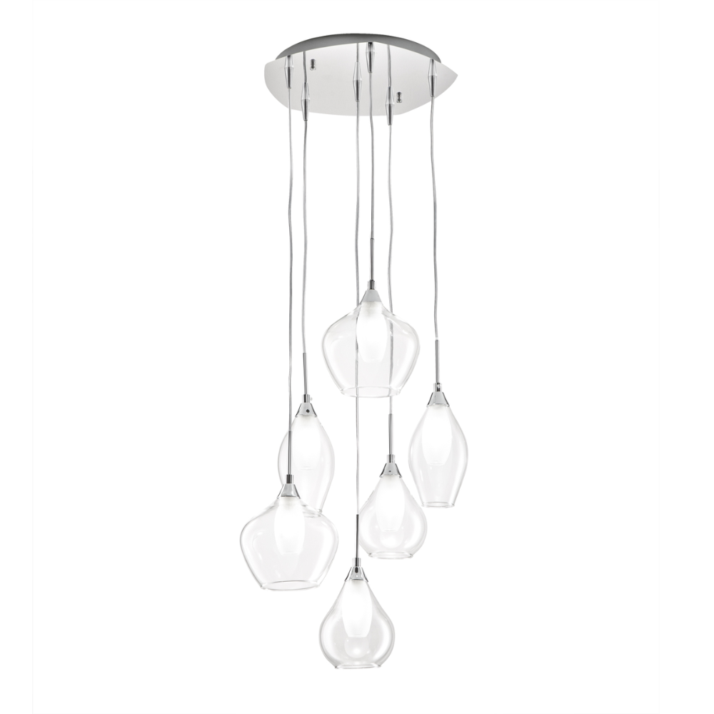 Cupra - Lampada a sospensione 6 diffusori