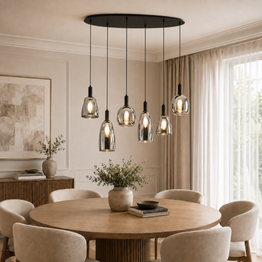 Rodi - Lampada a sospensione 6 diffusori