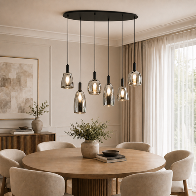Rodi - Lampada a sospensione 6 diffusori
