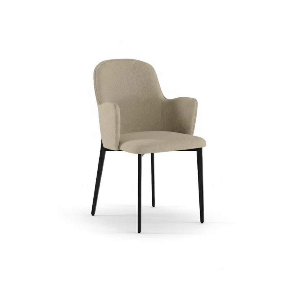 Bressanone - Set di 4 sedie gambe nere