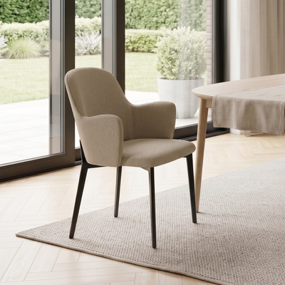 Bressanone - Set di 4 sedie gambe nere
