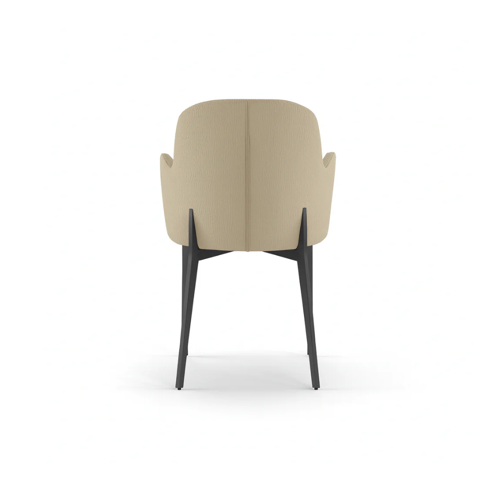Bressanone - Set di 4 sedie gambe nere