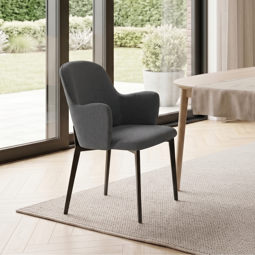 Bressanone - Set di 4 sedie gambe nere