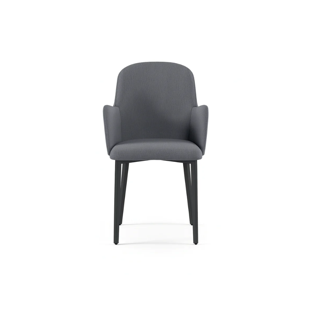 Bressanone - Set di 4 sedie gambe nere