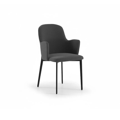 Bressanone - Set di 4 sedie gambe nere