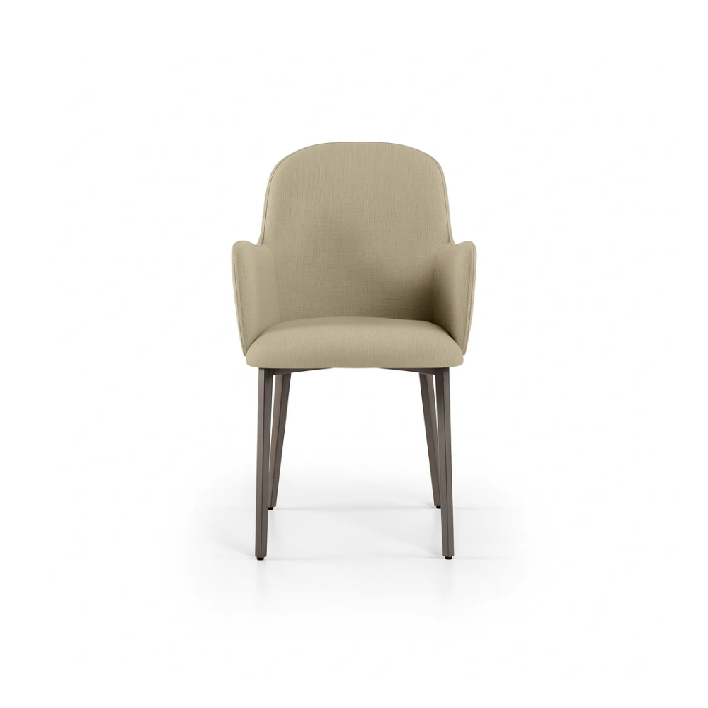 Bressanone - Set di 4 sedie gambe bronzo