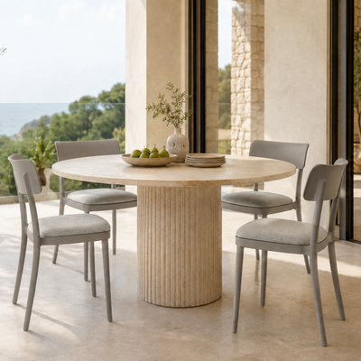 Bacoli - Set di 4 sedie con cuscino Made in Italy