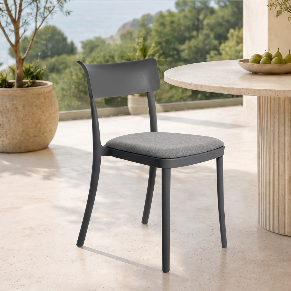 Bacoli - Set di 4 sedie con cuscino Made in Italy