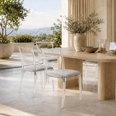 Silvi - Set di 4 sedie con cuscino Made in Italy