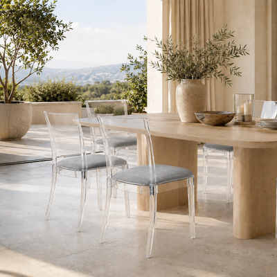 Silvi - Set di 4 sedie con cuscino Made in Italy
