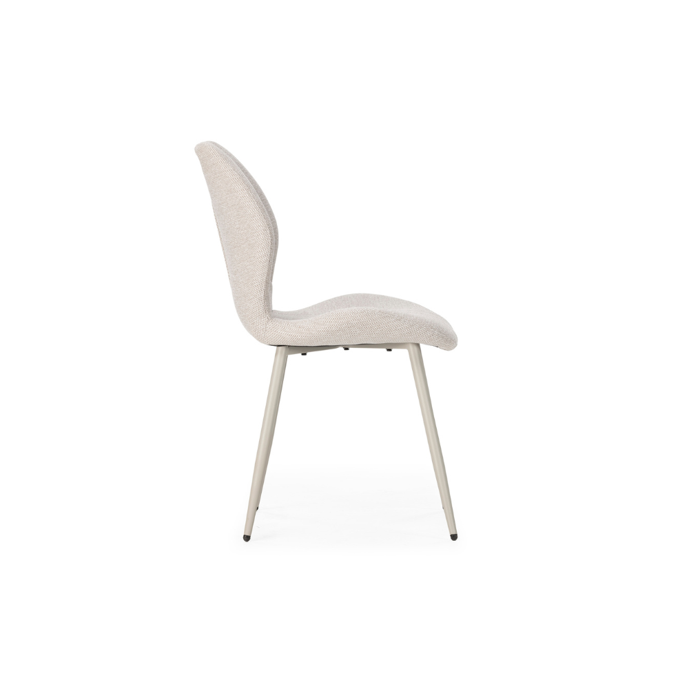 Prali - Set di 4 sedie gambe bianche