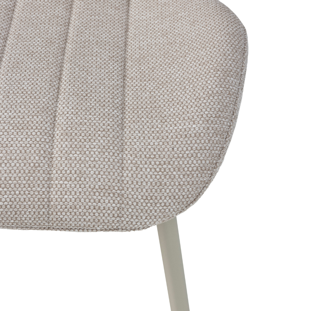 Prali - Set di 4 sedie gambe bianche