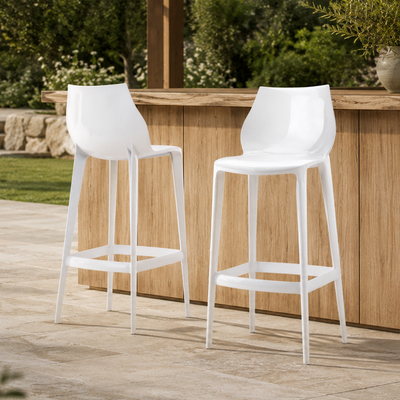 Mattinata - Set di 2 sgabelli lucido Made in Italy