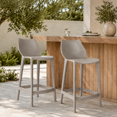 Mattinata - Set di 2 sgabelli opaco Made in Italy