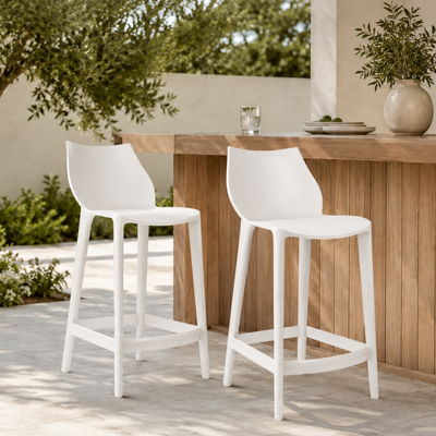 Mattinata - Set di 2 sgabelli opaco Made in Italy