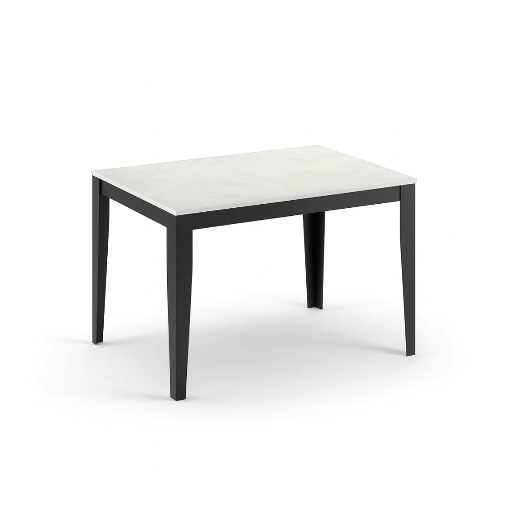 Novara 130 - Tavolo allungabile gambe nere Made in Italy