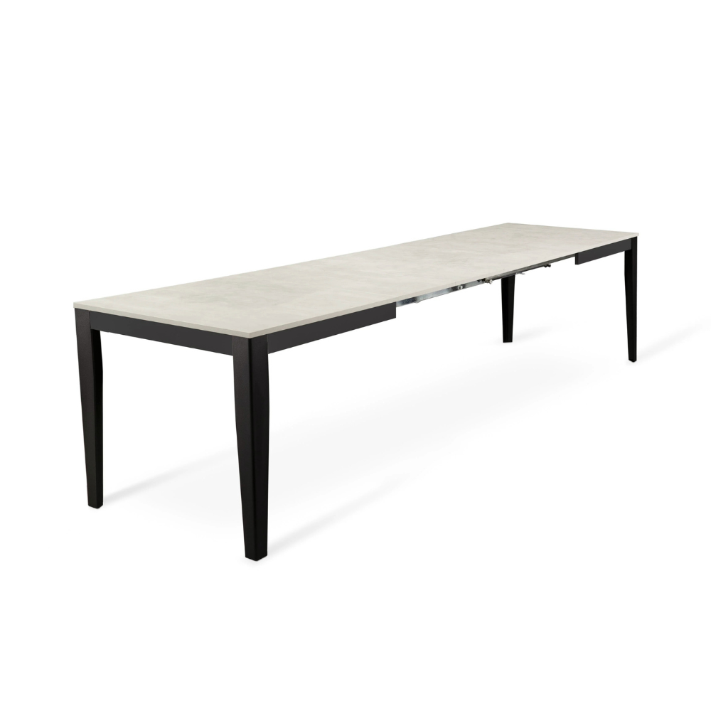 Novara 130 - Tavolo allungabile gambe nere Made in Italy