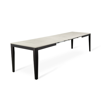 Novara 130 - Tavolo allungabile gambe nere Made in Italy