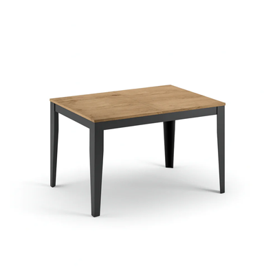 Novara 130 - Tavolo allungabile gambe nere Made in Italy