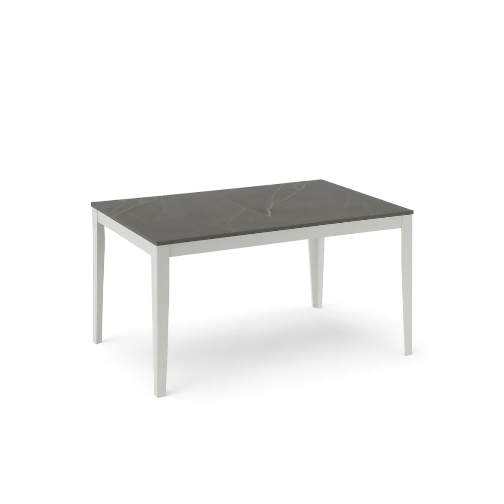 Novara 130 - Tavolo allungabile gambe bianche Made in Italy