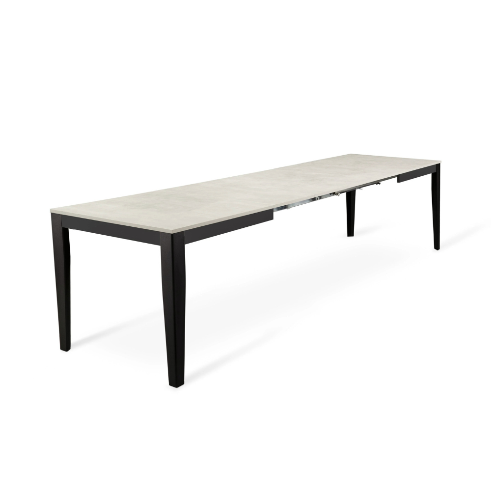 Novara 156 - Tavolo allungabile gambe nere Made in Italy