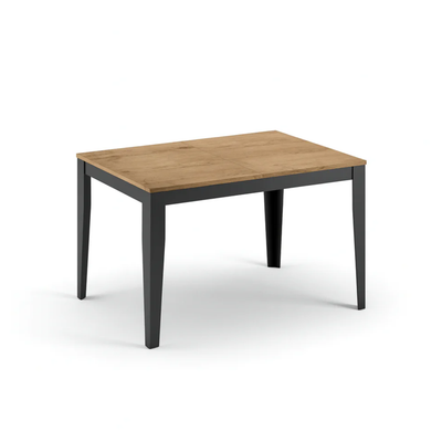 Novara 156 - Tavolo allungabile gambe nere Made in Italy