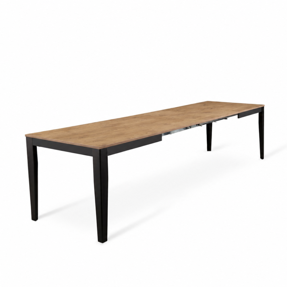 Novara 156 - Tavolo allungabile gambe nere Made in Italy