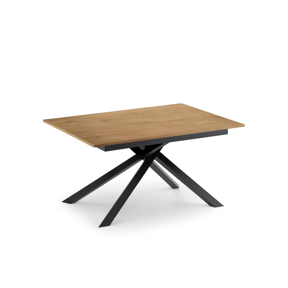 Trento - Tavolo allungabile gambe nere Made in Italy